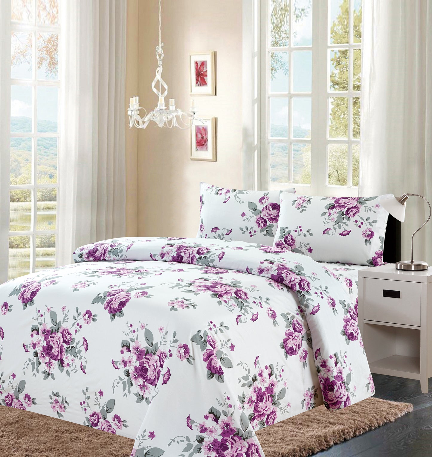 4 Piece Printed Sheet Set - Variation 800-2 Lineup - Glory Home Design