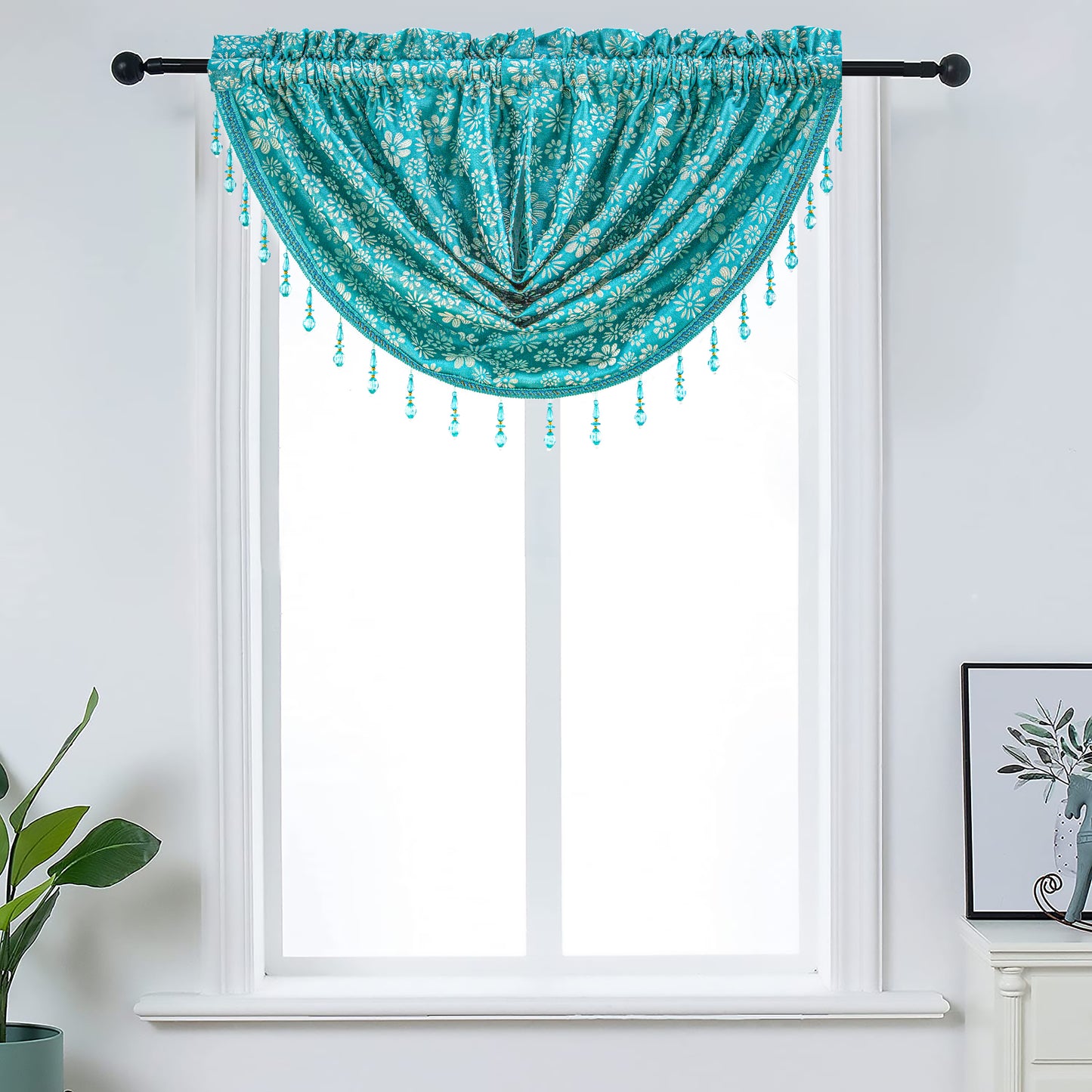 Ramona - Embroidered Macrame Jacquard Panel - Valance sold separately - Glory Home Design