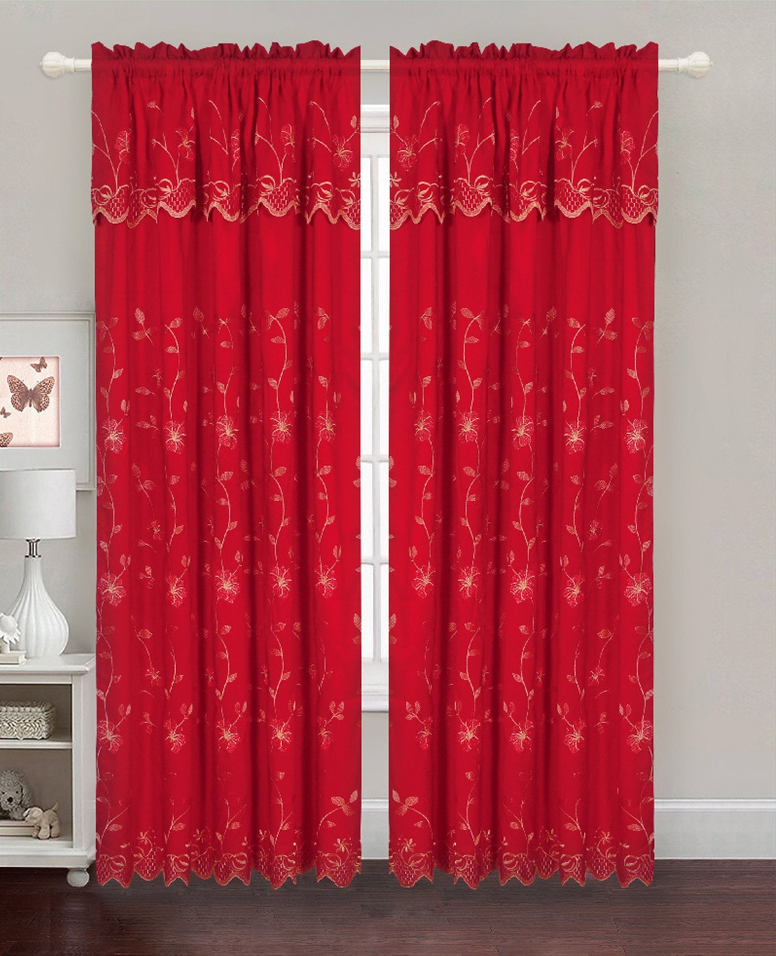 Allison - Embroidered Jacquard Panel Curtain - Glory Home Design
