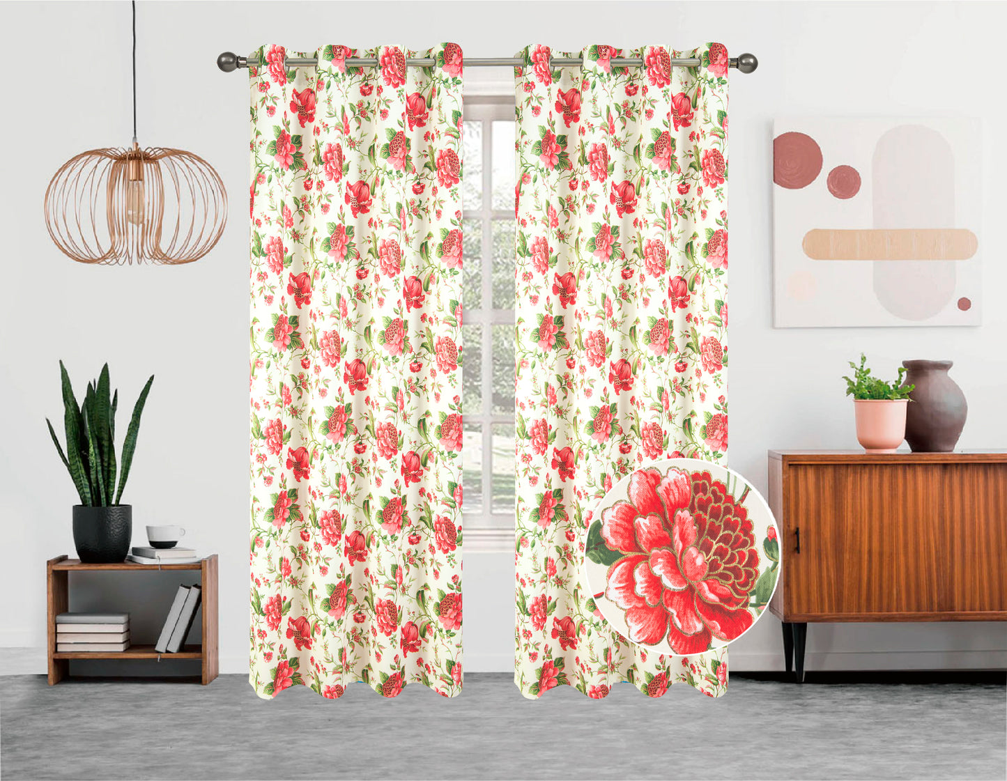 Claudia - Foil Printed Blackout Grommet Panel - Glory Home Design