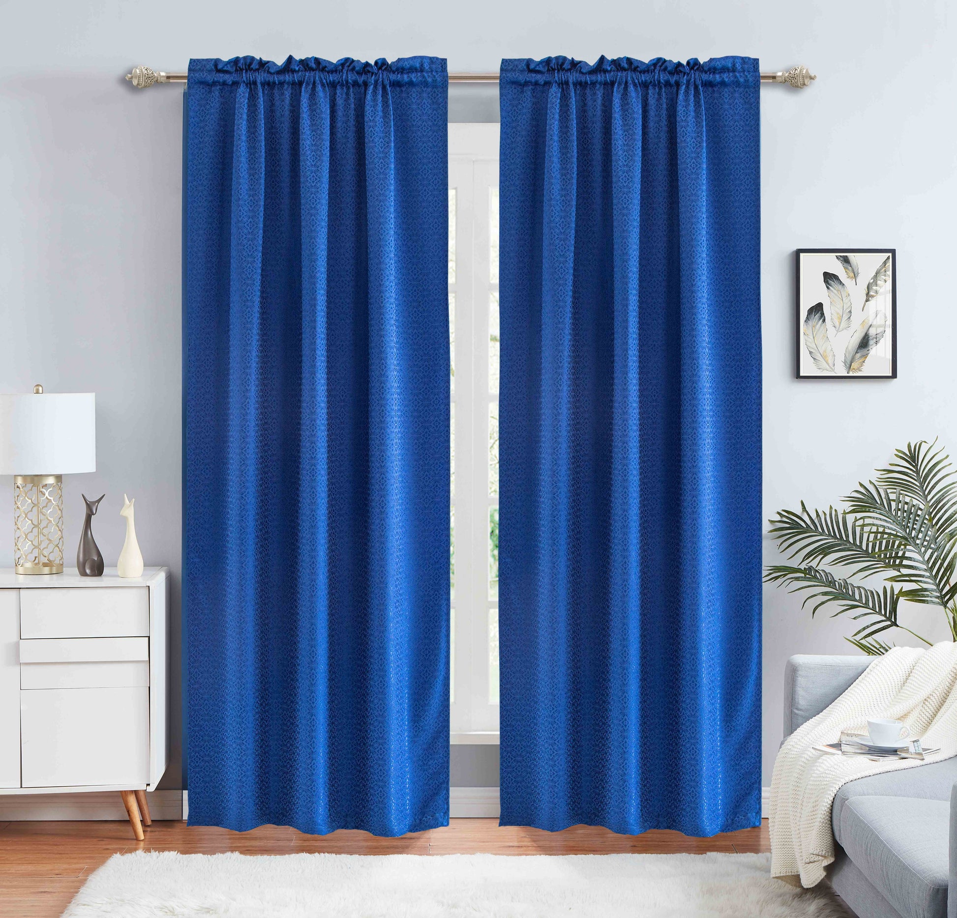 Denise - Embroidered Macrame Jacquard Panel - Valance sold separately - Glory Home Design