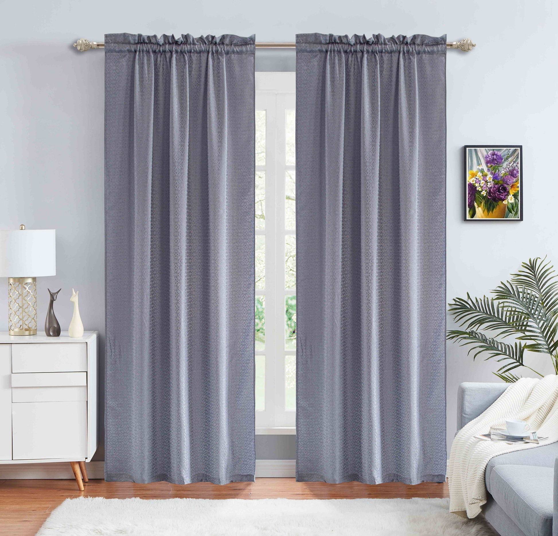 Denise - Embroidered Macrame Jacquard Panel - Valance sold separately - Glory Home Design