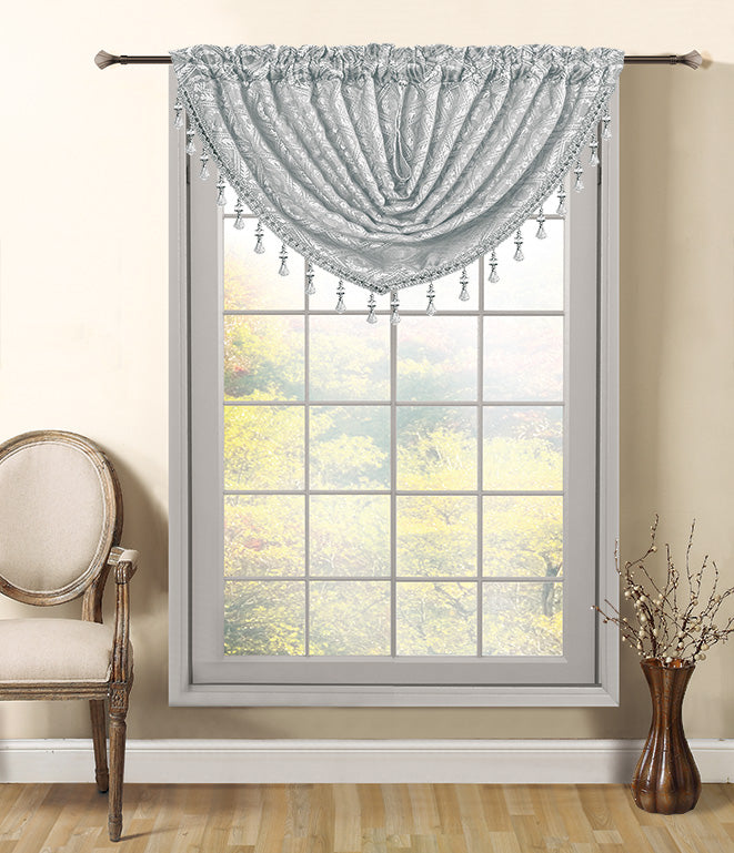 Mia Complete Set 2 Panels & 3 Valances - - Glory Home Design