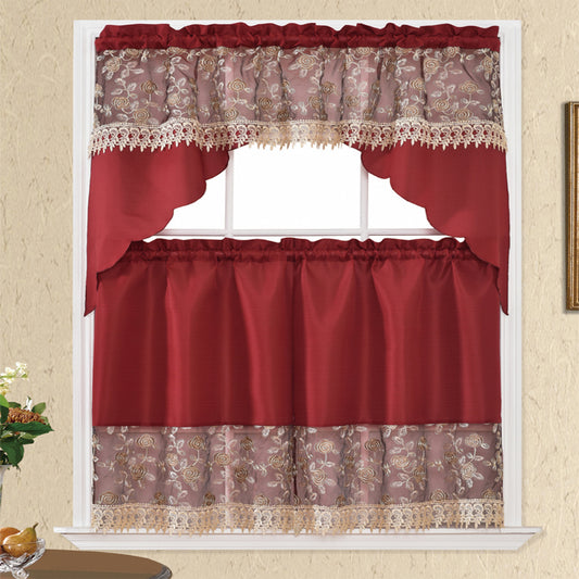 3 Piece - Kitchen Curtain - Sabrina - Glory Home Design