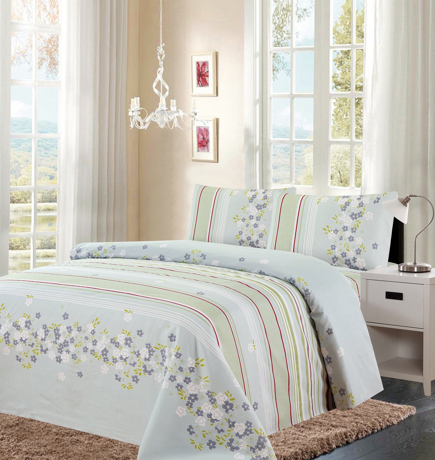 4 Piece Printed Sheet Set - Variation 800-2 Lineup - Glory Home Design