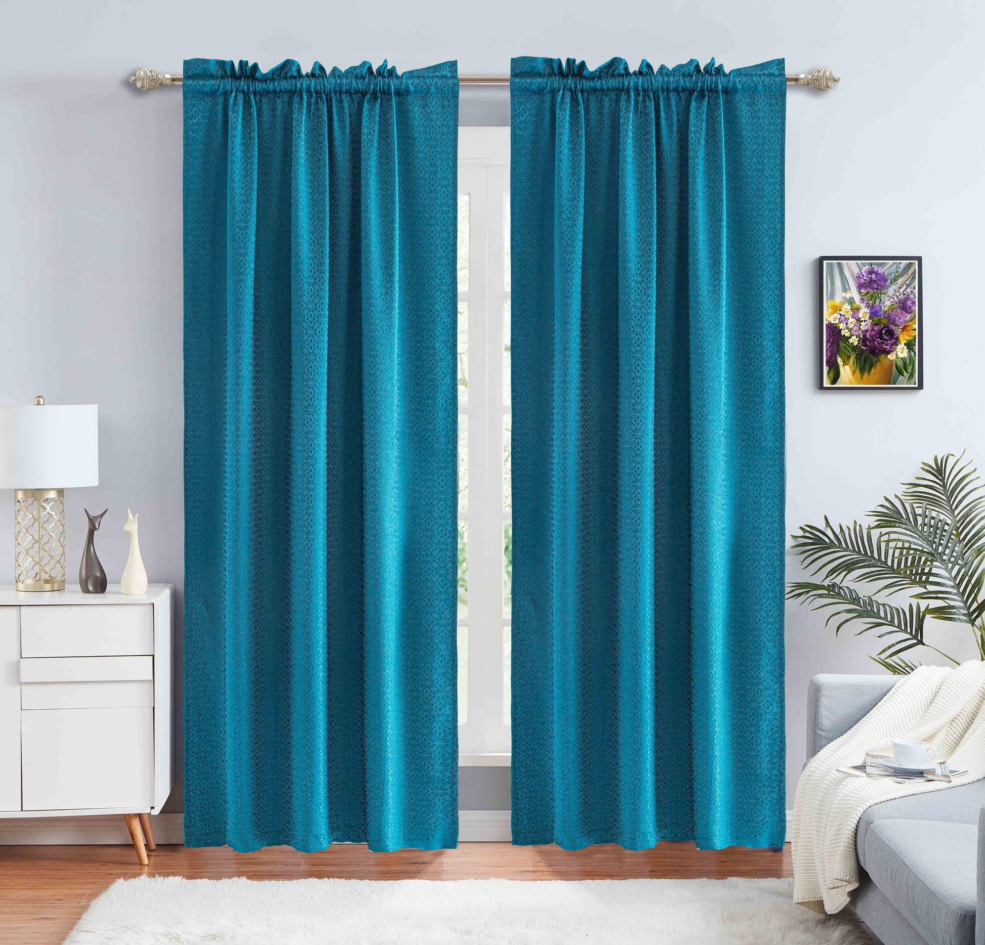 Denise - Embroidered Macrame Jacquard Panel - Valance sold separately - Glory Home Design