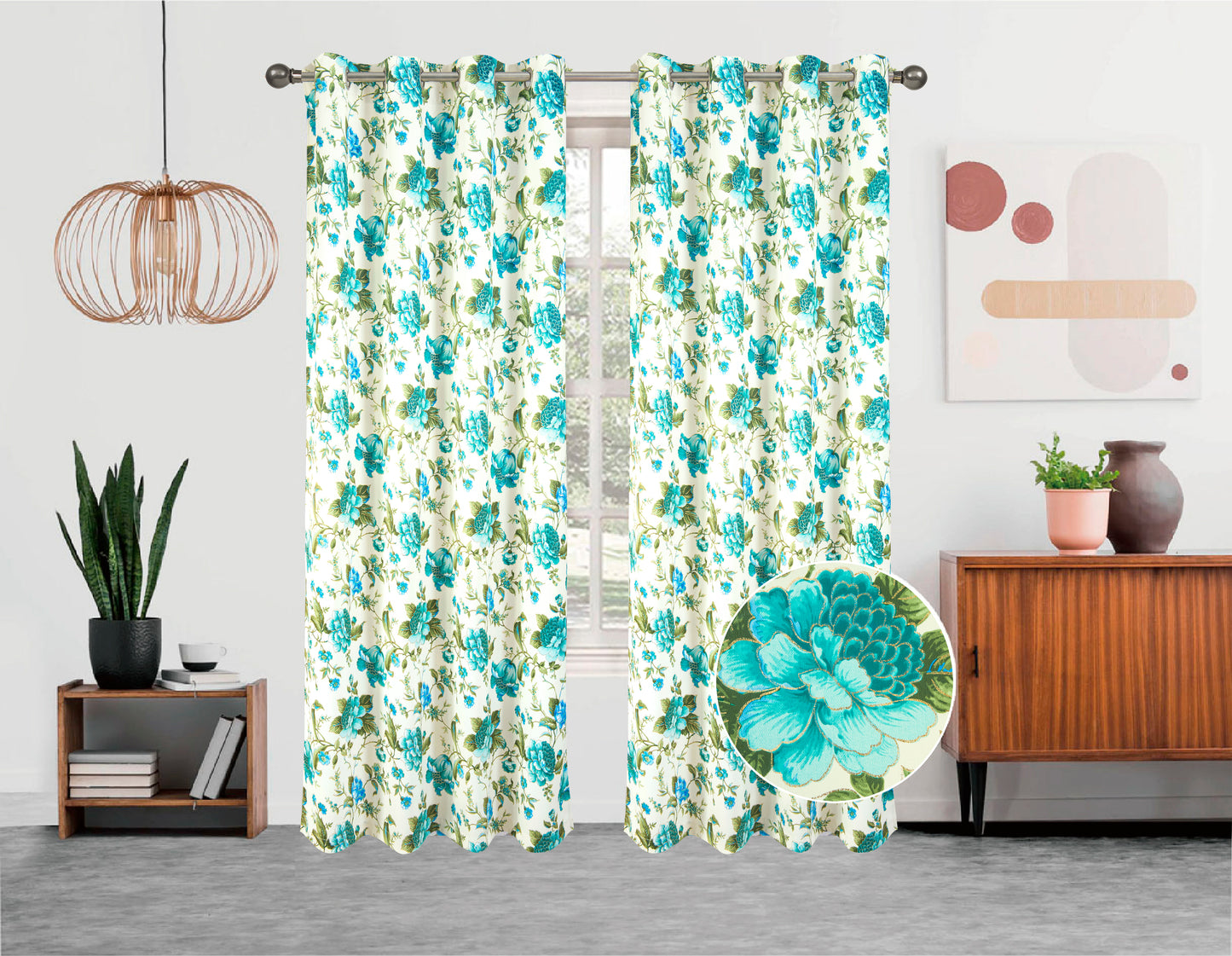 Claudia - Foil Printed Blackout Grommet Panel - Glory Home Design
