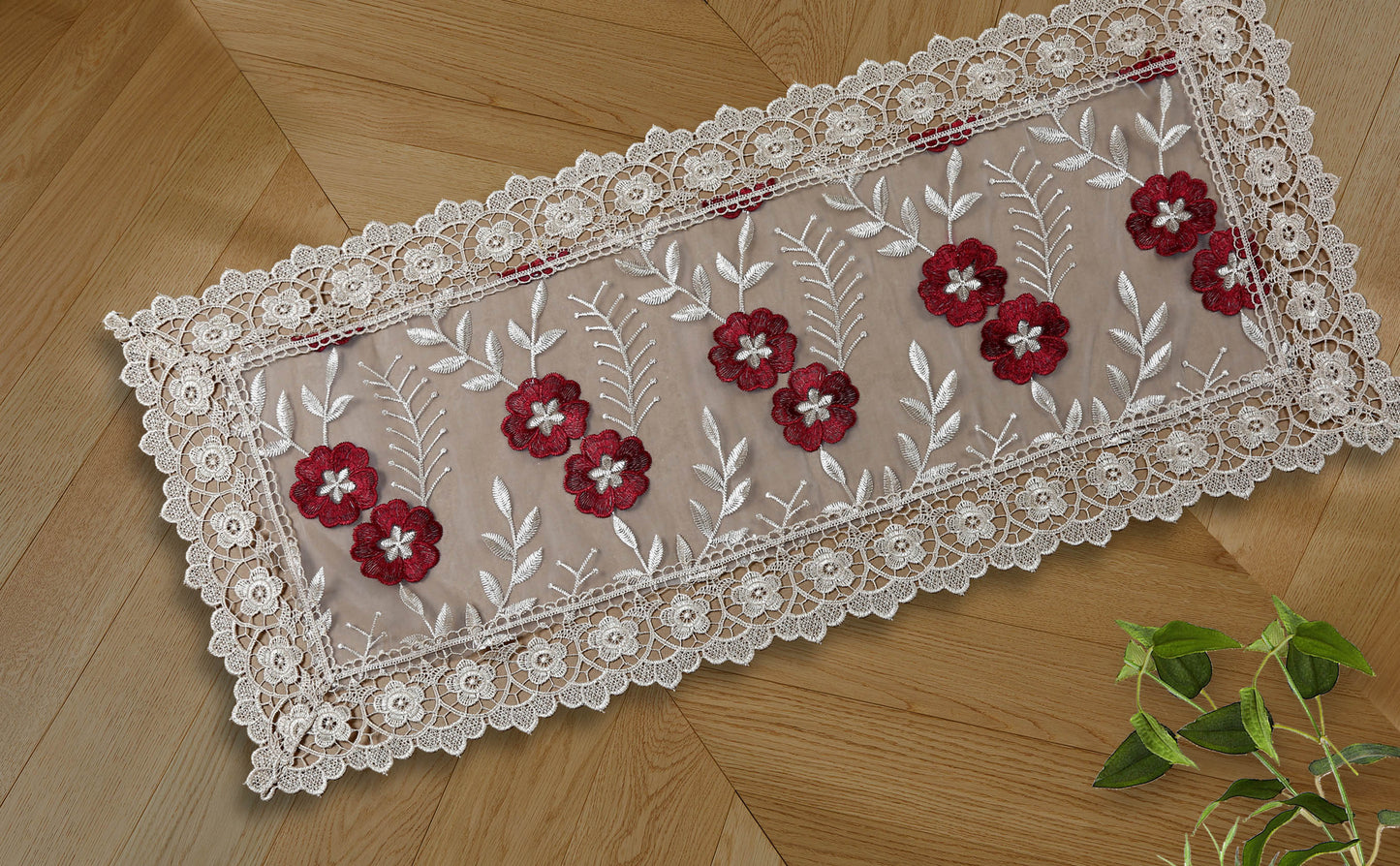 Cassandra - Embroidered Table Runner - Glory Home Design