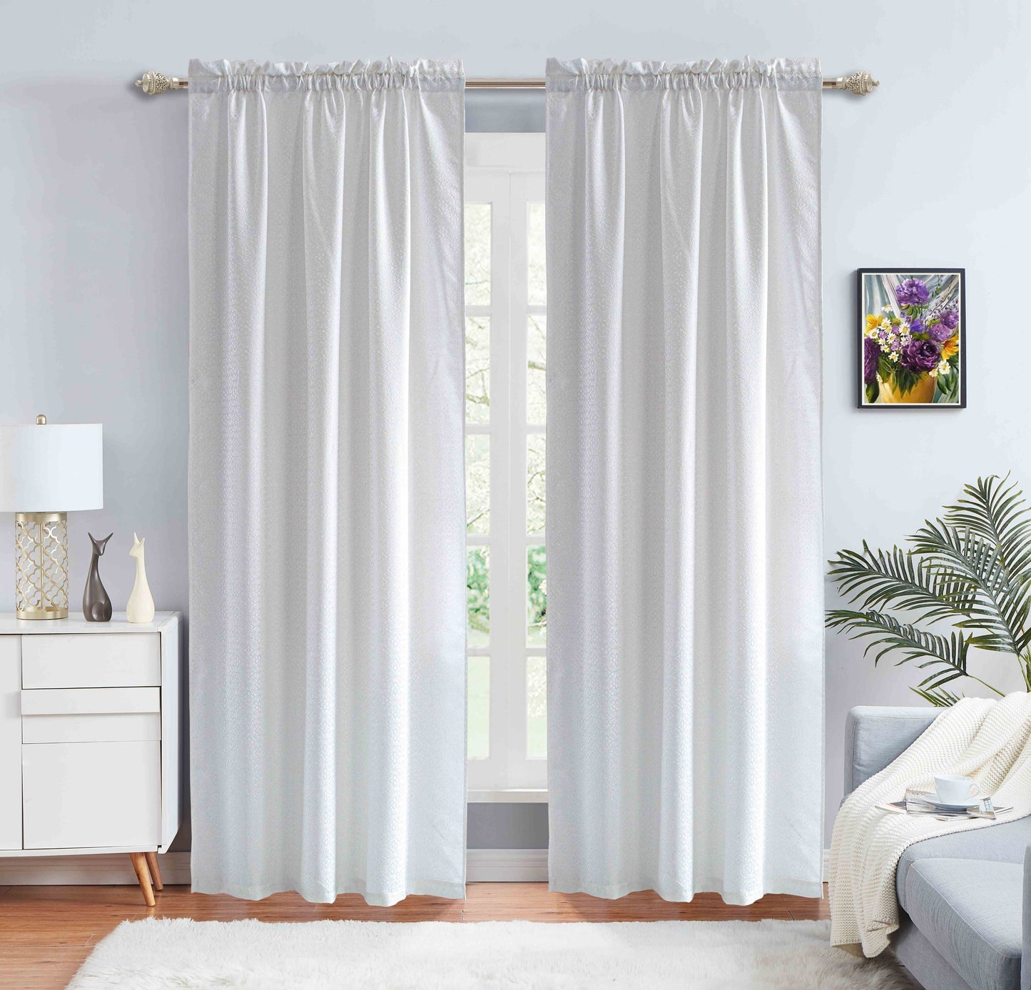Denise - Embroidered Macrame Jacquard Panel - Valance sold separately - Glory Home Design