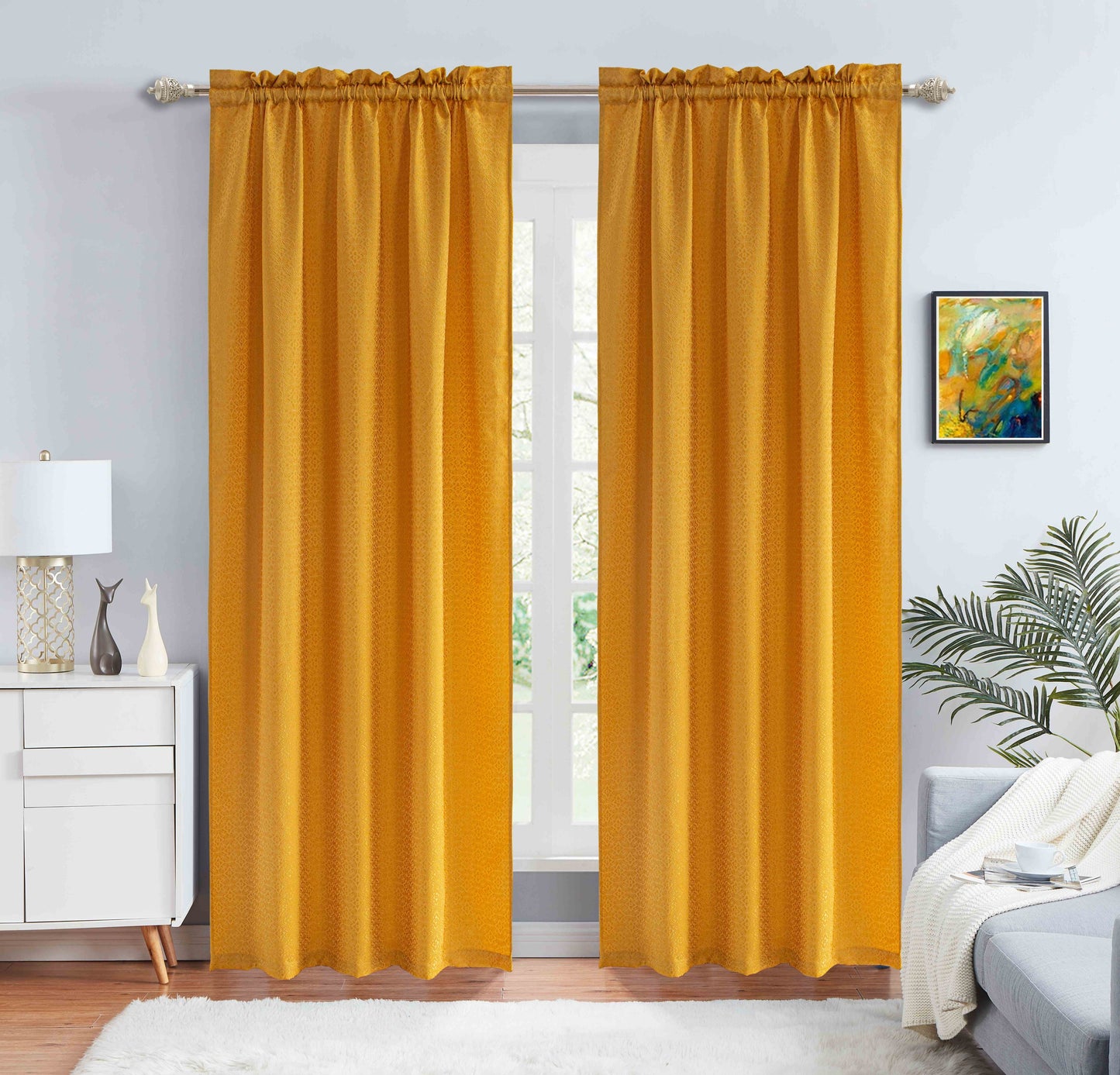 Denise - Embroidered Macrame Jacquard Panel - Valance sold separately - Glory Home Design